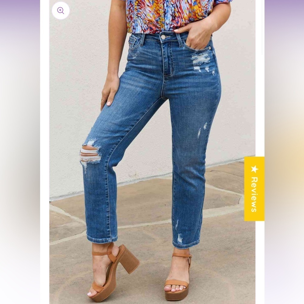 Judy Blue Colorful Rainbow Pocket High Rise Jeans, 88610  Size 16W New